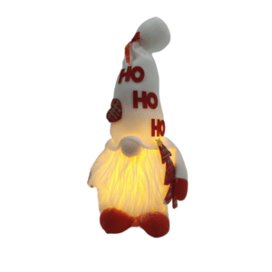 Glowing Soft Christmas Gnome _ White_ Ho Ho Ho_CD-23B_1