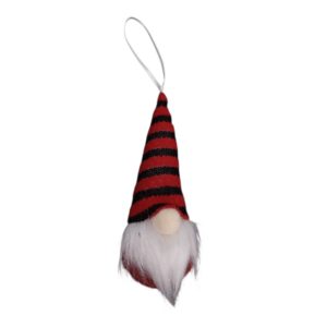 Hanging Soft Christmas Gnome _ Red _ Black Stripes_DX246_BS_2