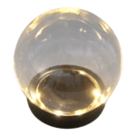 Round Glass Dome with LED Lights and Black Wood Base_DL093-BL_1