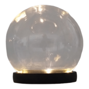 Round Glass Dome with LED Lights and Black Wood Base_DL093-BL_2