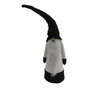 Soft Christmas Gnome _ Black _ White Knit_NC4822_1