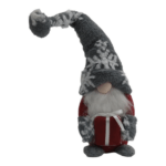 Soft Christmas Gnome _ Grey Snowflake Hat with Gift_ _CD-18A_2