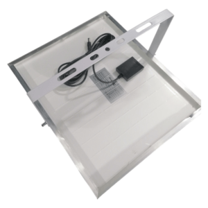 Solar Rechargeable Standing Fan with Solar Panel White FT63_11