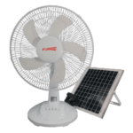 Solar Rechargeable Table Fan with Solar Panel White FT62_12