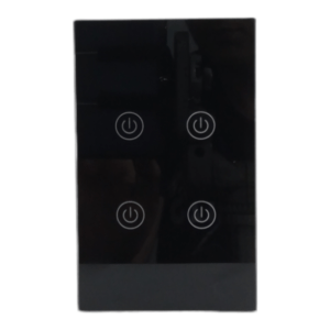 Wi-Fi Smart Wall Light Switch _ 4 Switch_ Black_SWS1224_4