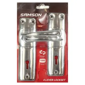 Samson 2 lever Lockset | Chrome Plated
