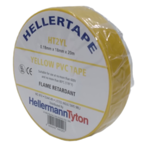 HellermannTyton PVC Insolation Tape _ 20m, Yellow HT2YL_2