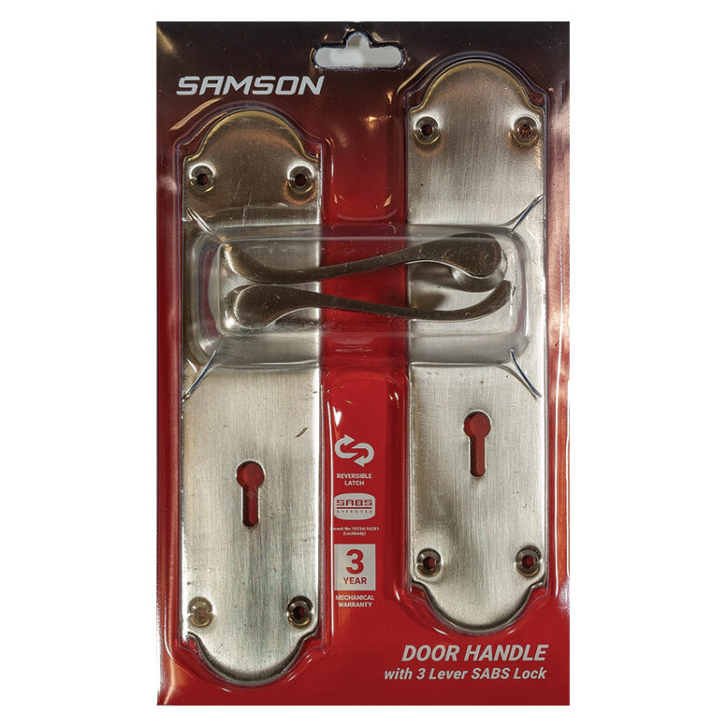 Samson Victorian 2 lever Lockset | Nickel Plated