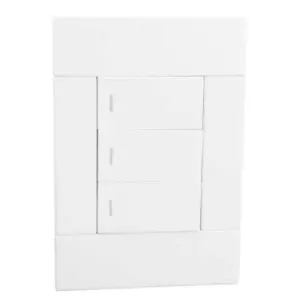 Veti 2 Wall Switch _ 3 Lever_ 2 Way_ 50x100mm_ White_2VWR121C3_1
