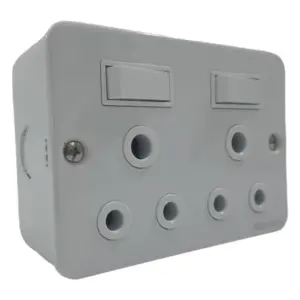 Redisson Industrial Double Socket with Switches _ White_A-MD01_6