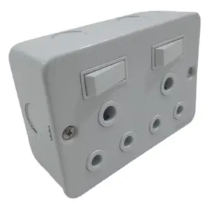 Redisson Industrial Double Socket with Switches _ White_A-MD01_8