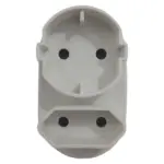 Redisson Multi-Plug Adaptor | Euro + Round Socket, White