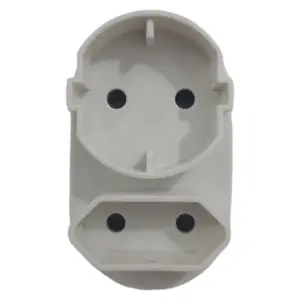 Redisson Multi-Plug Adaptor | Euro + Round Socket, White