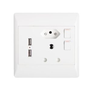 Redisson Single Socket + Euro Socket + 2x USB Port | White