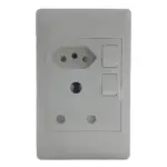 Redisson Single Socket + Euro Socket | 50x100mm, White