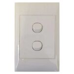 Redisson Wall Switch | 2 Lever, 1 Way, Round, White