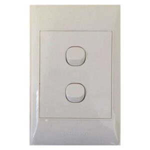 Redisson Wall Switch | 2 Lever, 1 Way, Round, White