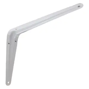 Samson Plain Steel Shelf Bracket | White, 150mm x 200mm
