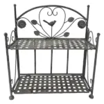 Antique Shelf with Bird Figures | 2 Rack, Grey