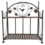 Antique Shelf with Bird Figures | 2 Rack, Rust