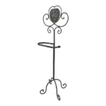Antique Standing Toilet Roll Holder with Heart | Grey