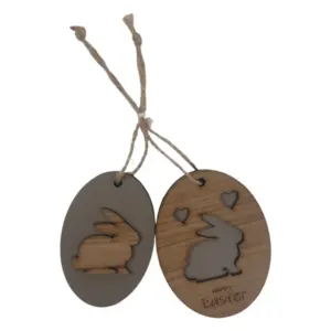Easter Oval Gift Tags _ Grey, 2pc_BON_N_1