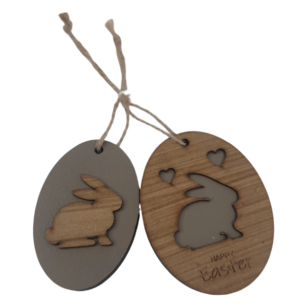 Easter Oval Gift Tags _ Grey, 2pc_BON_N_2