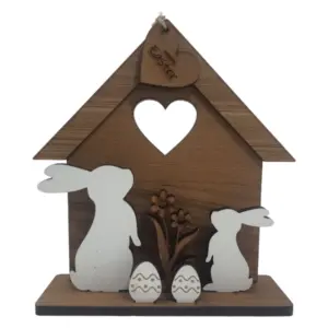 Easter Wooden Bunny House Display_BHD_1