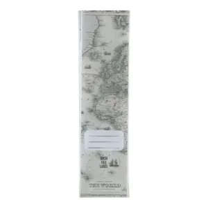 File Spine Sticker | World Map, 4pc