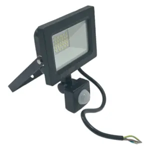 Flash LED Floodlight with Sensor | 20W, Black