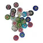 Millefiori Mosaic Glass | Jewellery beads | 25 pieces