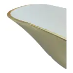 Ceramic Decorative Kendra Bowl | Gold & Pearl White