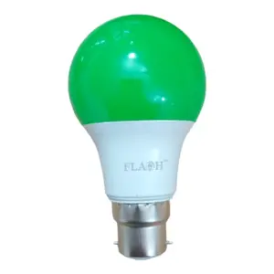 Flash Coloured LED Light Bulb 6W, B22, Green_A606BCG_1