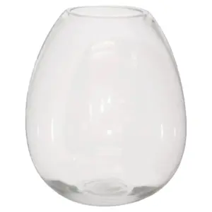 Glass Teardrop Vase | Clear, 18cm