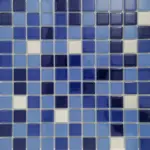Glazed Porcelain Mosaic Tiles | Glow In The Dark |  Liquid Blue