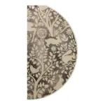 Large Round Platter with Woodlands Theme | Black
