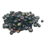 Millefiori Mosaic Glass | Black Mixed | 250g