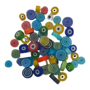 Millefiori Mosaic Glass | Evil & bullseye | Mixed 100g