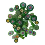 Millefiori Mosaic Glass | Green Mixed | 50g