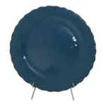 Round Terracotta Platter Teal with Honeycomb Edge