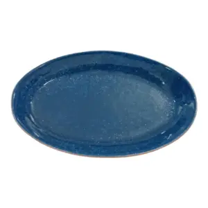 Terracotta Oval Bowl Stary Galaxy Teal, Medium_Mdo_1