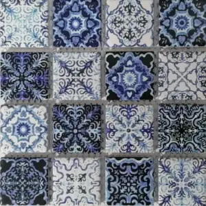 Porcelain Moroccan Mosaic Tile | Chefchaouen, 15 x 15cm