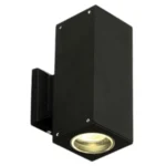 Bright Star Up Down Wall-Mounted Lantern Light Black GU10_9885