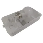 Eurolux Rectangular Plastic Bulkhead with Bulb White B22_B174WK_1