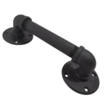 Industrial Steel Pipe Door Handle Matt Black_15132_2