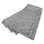 Cotton Throw Silver & White Floral 206 x 220cm_U11071_1