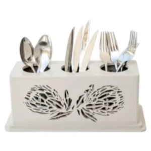 Wooden-Cutlery-Holder-Protea-White-29cm_CUT605W_1