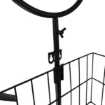 Antique Bicycle Wall Fixture with Basket Black_JY23111BK_3