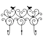 Antique Bird Hooks Wall Mounted Steel Black_JY18619BK_2