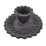 Antique Cast Iron Candle Holder Black_JY20391BK_2